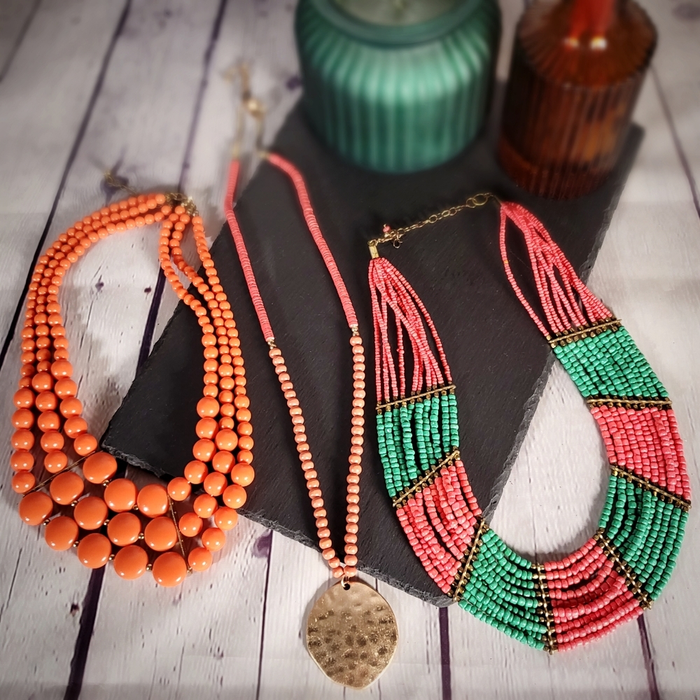 Vintage Beaded Statement Necklaces | Bundle